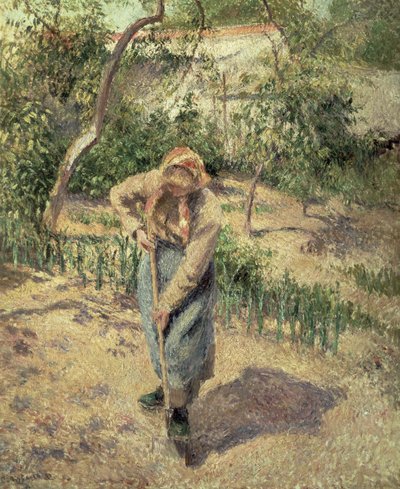 Woman Digging in an Orchard, 1882 by Camille Jacob Pissarro